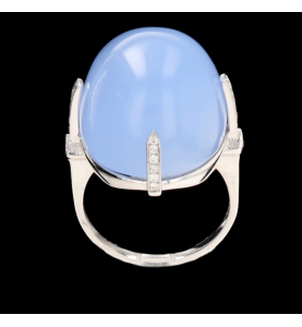 Melis Goral Sky blue Moon ring