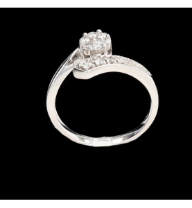 11-diamond white gold ring
