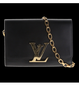 Louise Vuittons Vintage-Pochette aus schwarzem Leder