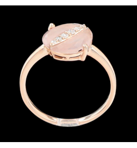 14-carat rose gold ring