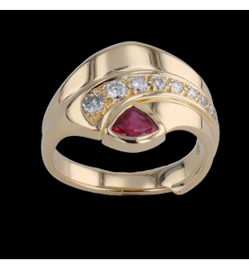 Yellow gold ruby and...