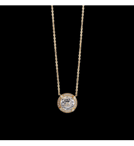 Collier pendentif Chopard So Happy pierre bleue et diamants.