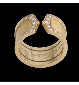 Cartier double C ring in yellow gold