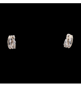Boucles d'Oreilles 2 Ors et Diamants