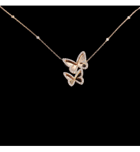 Messika Butterfly necklace in rose gold