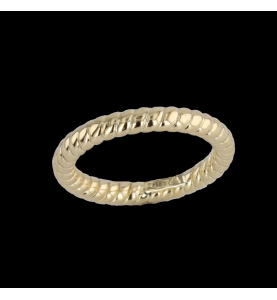 Braided yellow gold ring