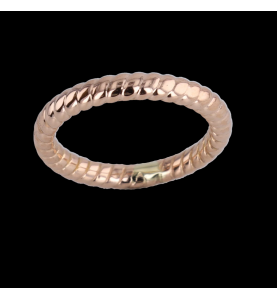 Geflochtener Ring aus Roségold