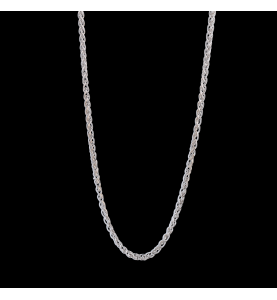 Twisted white gold necklace
