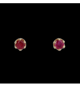 BOUCLES D'OREILLES RUBIS SYNTHESES