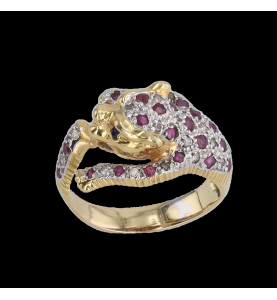 YELLOW GOLD RUBY RING