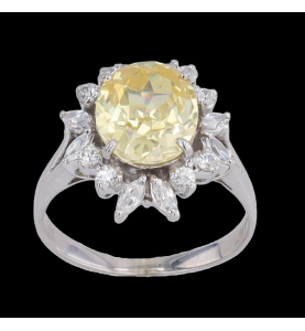 800 silver and citrine ring