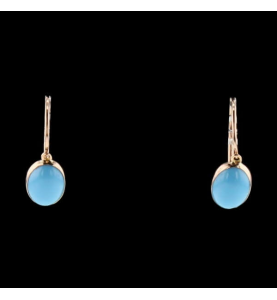 Boucles Or rose turquoise