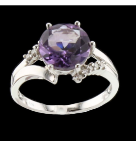 Amethyst white gold and diamonds