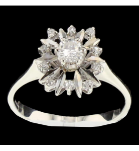 Ring in white gold 750 diamond