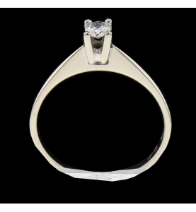 Ring Grey gold diamond 0.20 carats