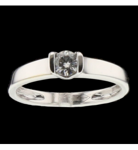 Ring white gold 0.23 carats
