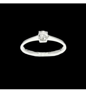 Solitaire Or Gris 0.24 Carats