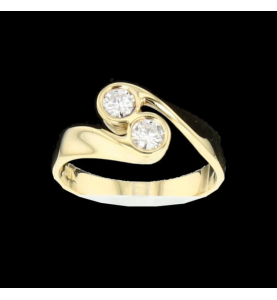 Yellow Gold Ring You and Me