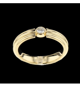 Solitaire Yellow Gold 0.11 Carats