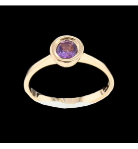 Ring Rose Gold and Amethyst
