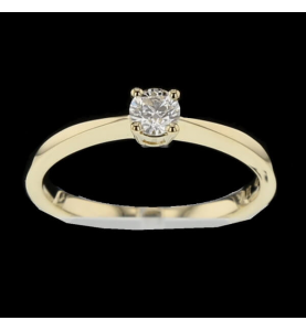 Solitaire Yellow Gold 0.25 Cts