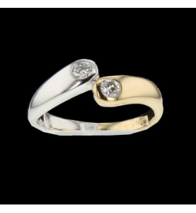 Ring You and Me 2 Golds 2 x 0.10 Carats