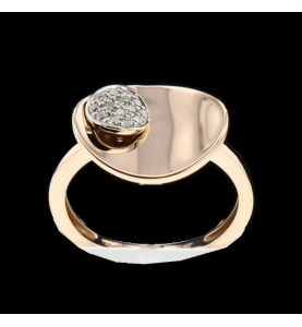 Ring rose gold diamonds 0.28 Cts