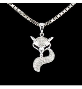 Halskette Anhänger Fuchs Diamanten
