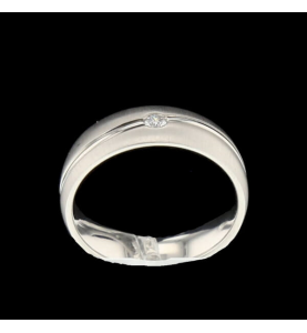 Palladium diamond ring 0.05 Carats