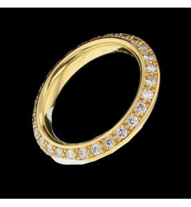 Ring yellow gold and diamonds