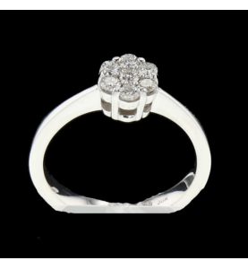 Flower Ring 7 diamonds