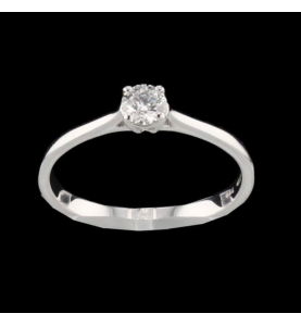 Solitaire Or gris 0.25 carats