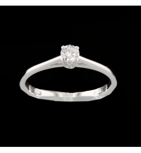 Solitaire Or gris 0.20 carats