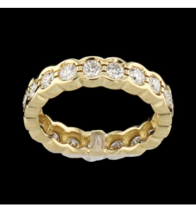 Eternity Ring oro giallo 19 diamanti