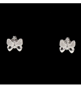 Boucles d'oreilles Papillons or gris 750