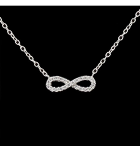 Collier Or gris infini