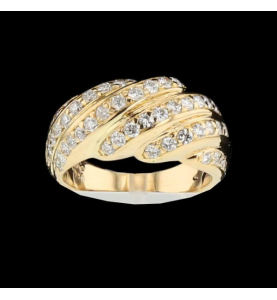 Ring Gelbgold 54 Diamanten