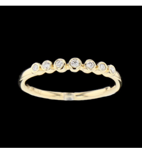 Yellow gold and diamonds ring