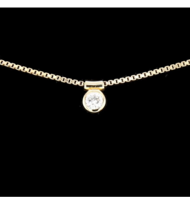 Necklace Solitary Pendant 0.10 carats