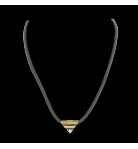 Triangle Gold Yellow Diamond and Rubber