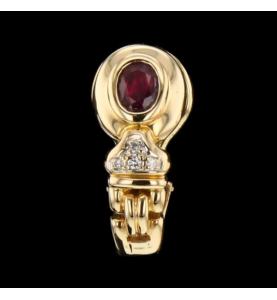 Ruby yellow gold and diamonds
