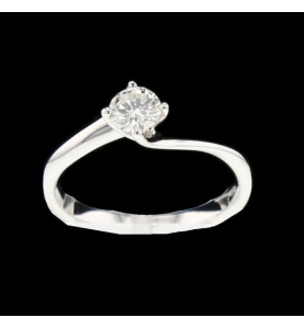 Solitaire Or gris 0.50 carats
