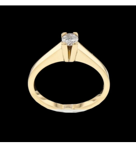 Solitaire or jaune 0.20 carats