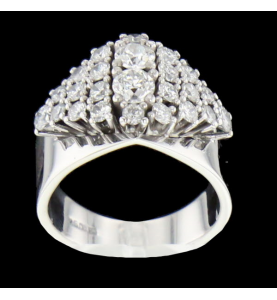Diamond Diamond Diamond Grey Gold Ring