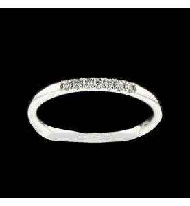 ring white gold 7 diamonds 0.01 cts