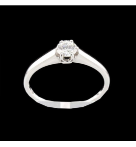 Solitaire Or gris 0.2 Cts