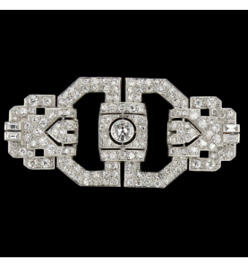 Brooch art deco gold gray diamonds
Art Deco gold-gray diamonds