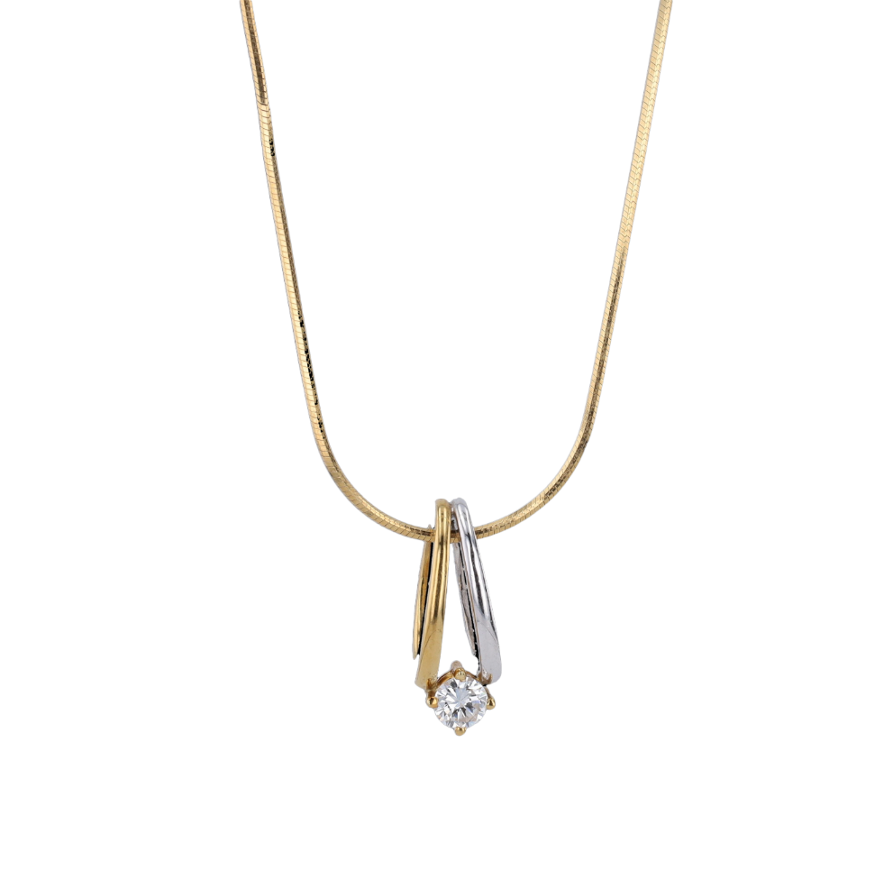 COLLIER_PENDENTIF_2_ORS_SOLITAIRE_DIAMANT image