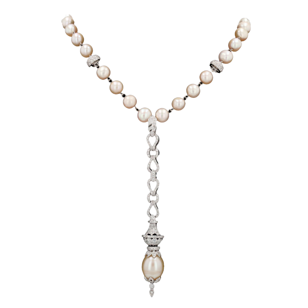 PARURE_COMPLÈTE_OR_GRIS_PERLES_ET_DIAMANTS image