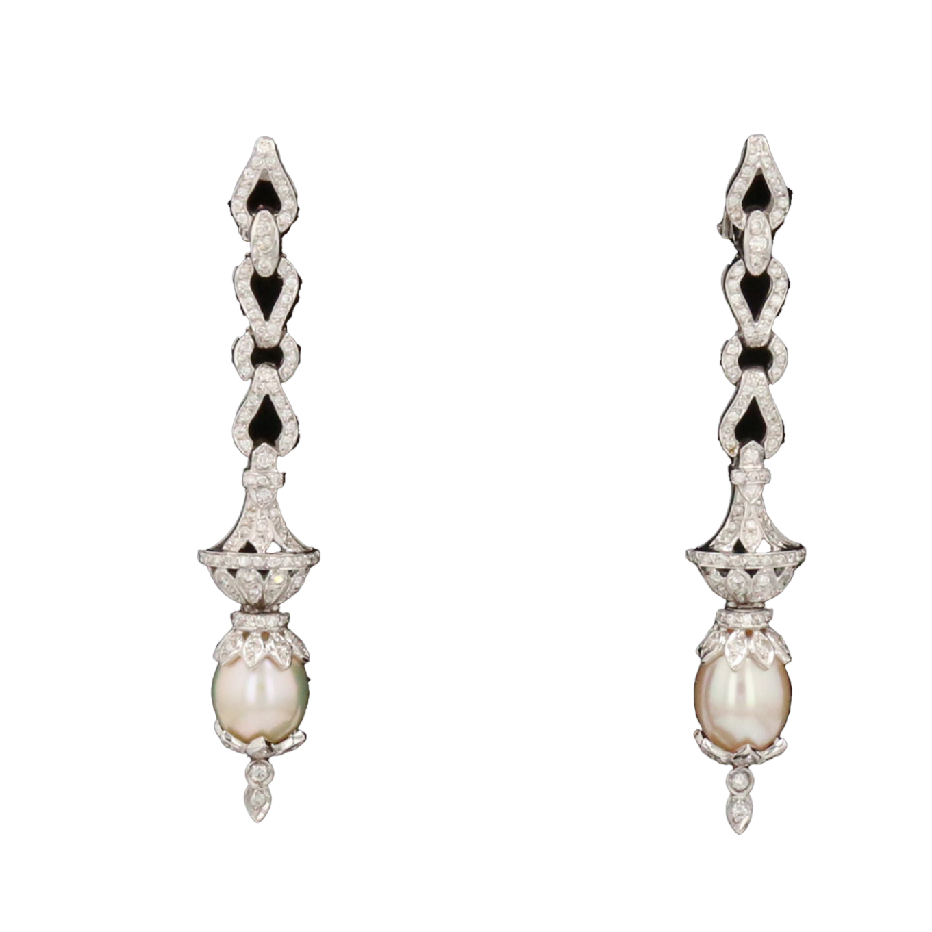 PARURE_COMPLÈTE_OR_GRIS_PERLES_ET_DIAMANTS image